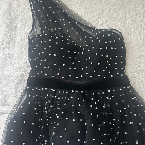 Mac Duggal Black Strapless A-Line Dress - Picture 3 of 3